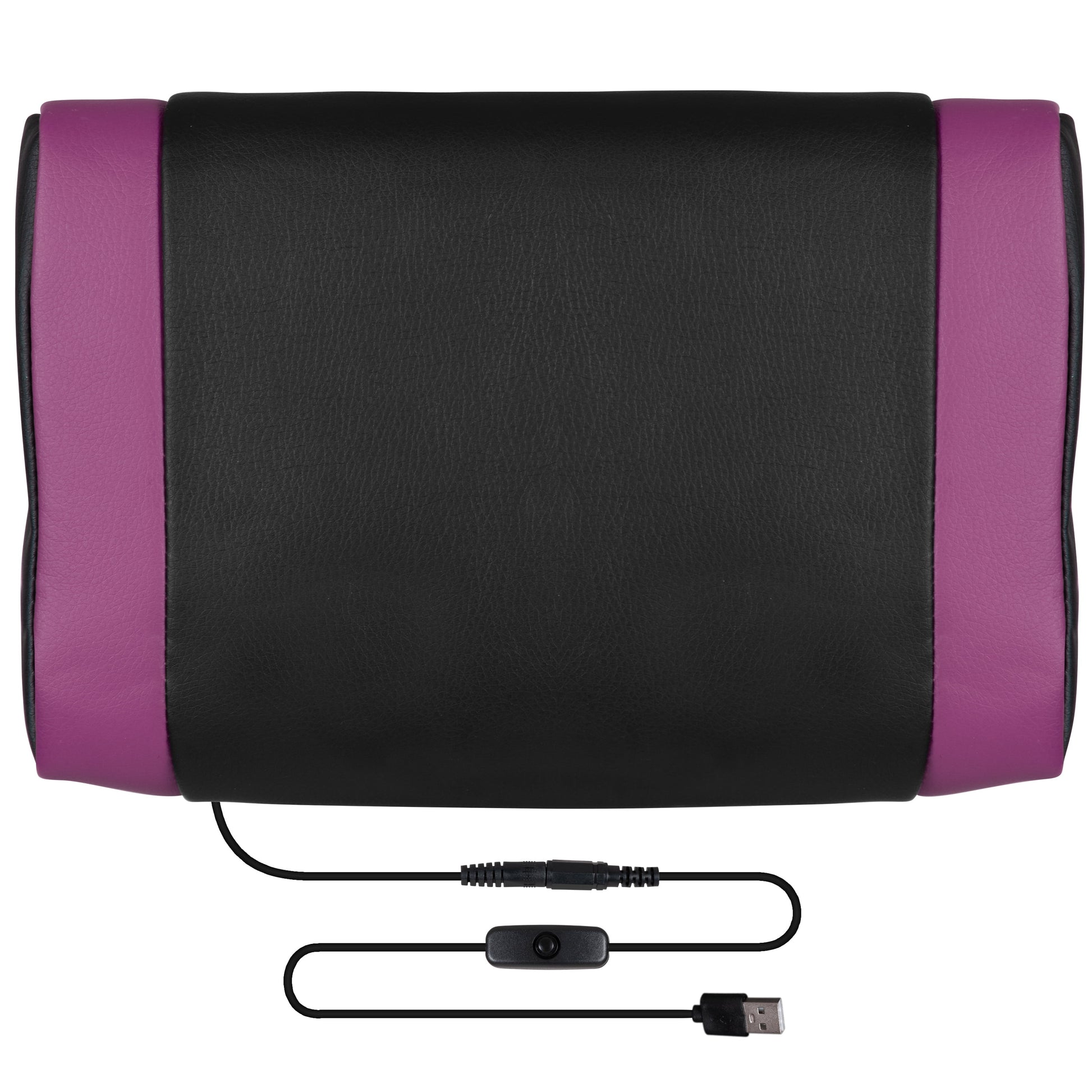 Black/Purple Ergonomic Gaming Chair -Recline Back/Arms, Footrest, Massaging Lumbar