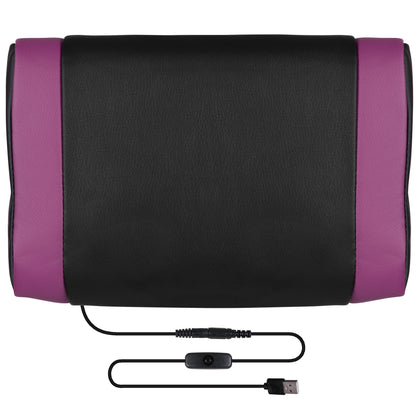 Black/Purple Ergonomic Gaming Chair -Recline Back/Arms, Footrest, Massaging Lumbar