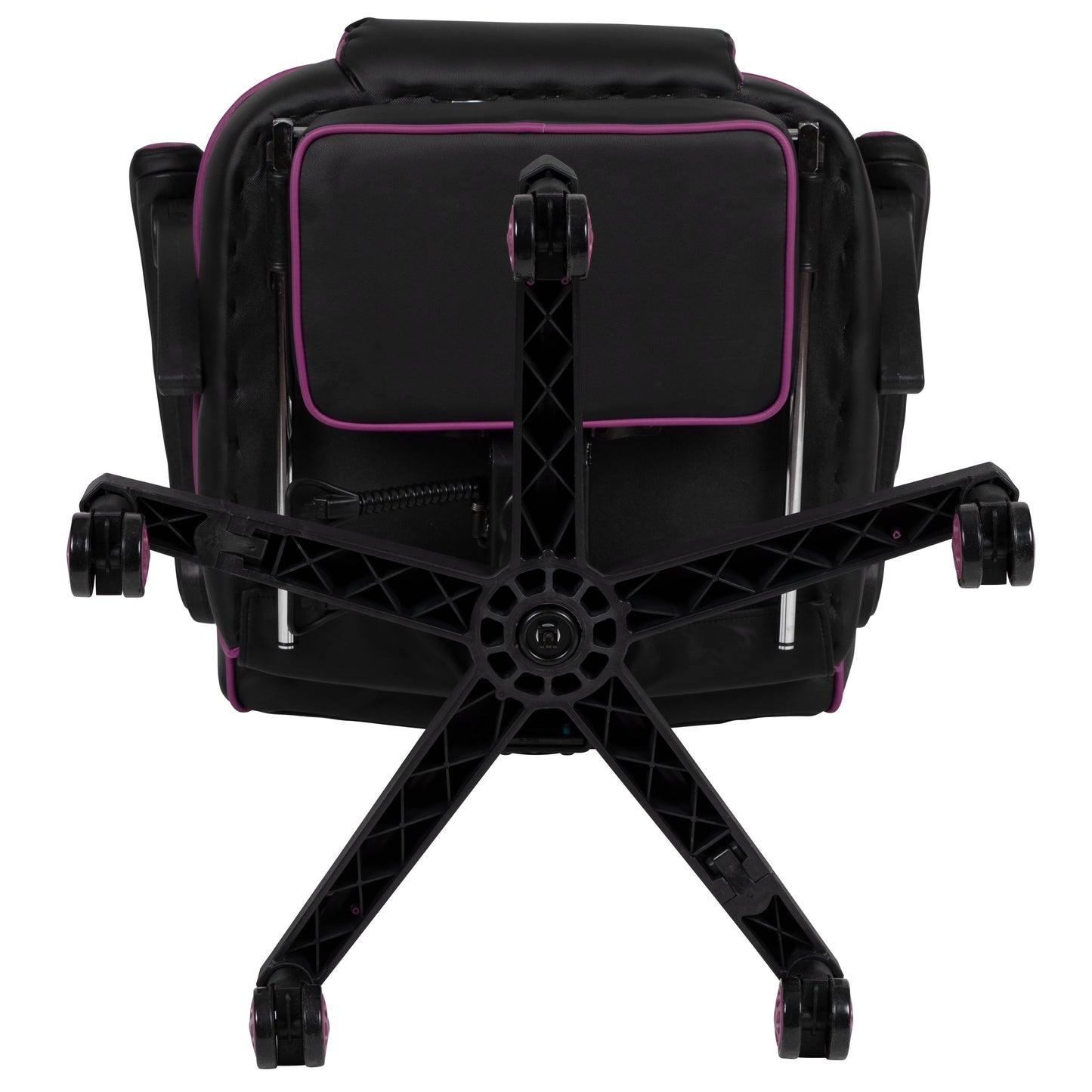 Black/Purple Ergonomic Gaming Chair -Recline Back/Arms, Footrest, Massaging Lumbar