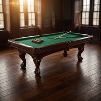 8.3 Ft. Pool Table with Billiard Ball and Cue Stick Set — Studio Shot