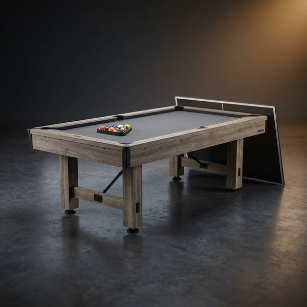 VEVOR 7Ft Billiards Table Combo Set 3-In-1 Multi Game Pool Table Full Accessory — Studio Shot