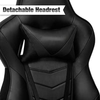 ELECWISH Ergonomic Gaming Chair with Footrest Lumbar Support Recliner Office