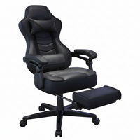 ELECWISH Ergonomic Gaming Chair with Footrest Lumbar Support Recliner Office